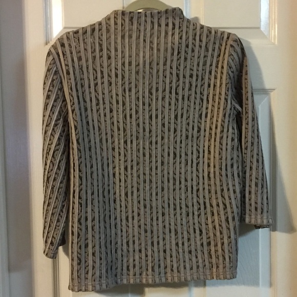 𝅺TRAVELERS collection-Chico’s lace/zip coat, taupe. - Picture 2 of 5